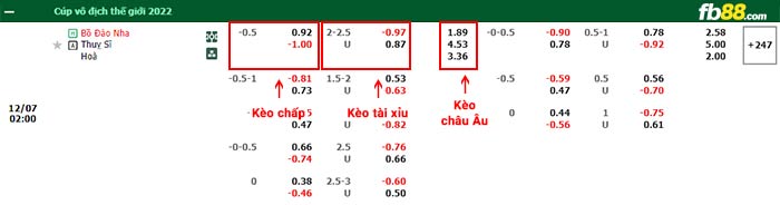 fb88 tỷ lệ kèo chấp Bo Dao Nha vs Thuy Si